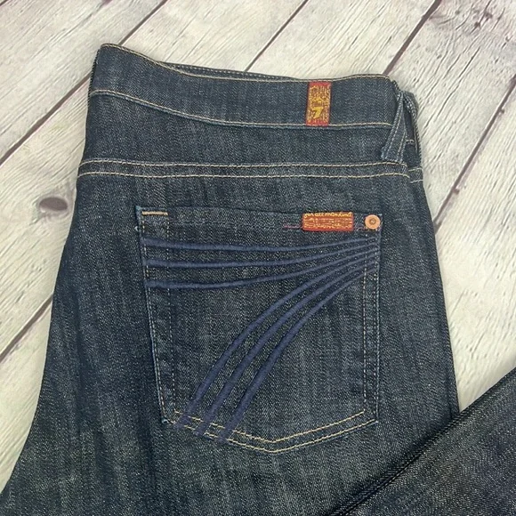 7 for All Mankind | Cropped Dojo Jeans | Dark Wash | Size 30 - Picture 2 of 11